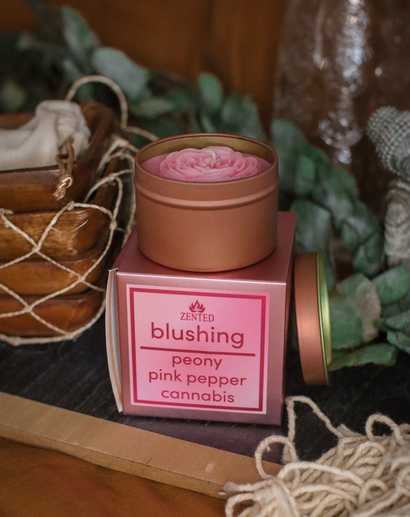 Blushing-Peony scented Travel Candle