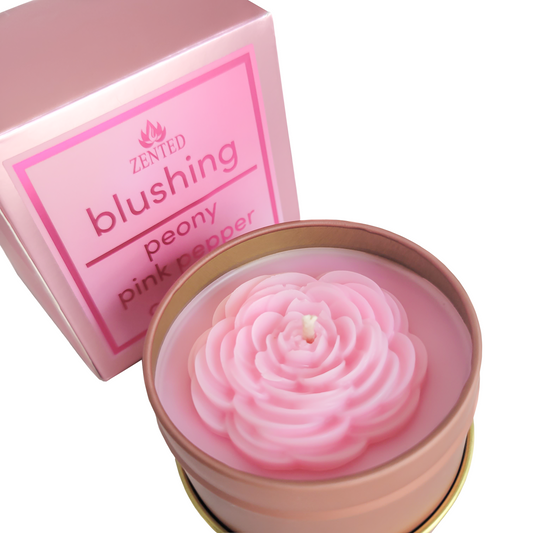 Blushing-Peony scented Travel Candle